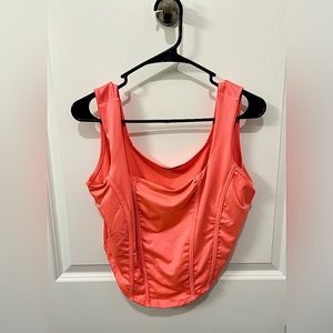 Fashion Nova Plus Size Corset Crop Top - Pink 2XL